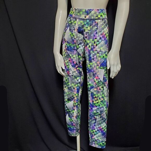 Fila Geometric Patterned Workout Leggings (Large) - Picture 1 of 5